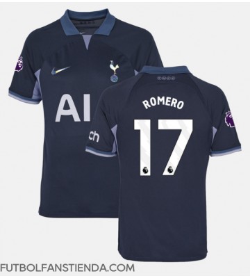 Tottenham Hotspur Cristian Romero #17 Segunda Equipación 2023-24 Manga Corta